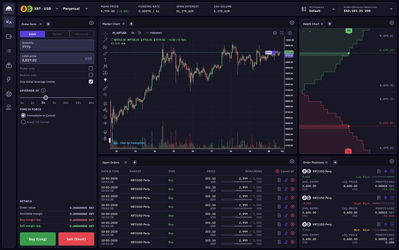 В нашем обзоре биржи Kraken мы рассмотрим некоторые особенности и характеристики, которые делают биржу Kraken одной из самых популярных торговых площадок на рынке. Мы рассмотрим основные услуги, которые они предоставляют в качестве биржи, поговорим об их ценах и сборах и посмотрим, что именно отличает Kraken от других криптобирж. Многие люди могут спросить себя: безопасен ли Кракен? или… Стоит ли инвестировать в криптовалюту с помощью Kraken? Так что ответ вы обязательно найдете ниже. Обзор криптовалютной биржи Kraken Kraken - это обмен криптовалюты на криптовалюту и фиат на криптовалюту, который работает как традиционная фондовая биржа, сопоставляя ордера на покупку и продажу за определенную плату. Биржа является одной из самых популярных платформ для торговли криптовалютой и имеет один из самых высоких объемов торговли биткойнами в евро в мире. Официально основанная Джесси Пауэллом в 2011 году, Kraken была создана в ответ на Mt. Gox (одна из самых популярных бирж в те времена). Kraken была одной из первых криптовалютных бирж, которые были включены в терминалы Bloomberg. Также Kraken предоставили поддающееся проверке доказательство наличия заявленных активов, что сильно повысило доверие к бирже. Платформа больше ориентирована на профессиональных трейдеров, предоставляя полный набор инструментов, таких как подробные графики и индикаторы, а также варианты криптовалютной торговли, такие как маржинальная торговля, внебиржевой рынок, торговля темным пулом, фьючерсные контракты и опционы. Это позволяет трейдерам максимизировать свою прибыль на основе рыночных колебаний, используя передовые торговые стратегии. Примечание: Темный пул, или черный пул - это частная торговая платформа, которая позволяет пользователям торговать, не делая транзакции общедоступными. То есть, не показывая свои ордера вплоть до момента совершения транзакции. Это позволяет крупным игрокам (известным как киты) покупать / продавать большие объемы криптовалюты, не влияя напрямую на рынок и цену криптовалюты. Kraken - поддерживаемые валюты Kraken предлагает широкий выбор вариантов торговли как фиатными, так и криптовалютными парами. Платформа поддерживает в общей сложности 50 криптовалют, включая Bitcoin (BTC), Ethereum (ETH), Litecoin (LTC), Bitcoin Cash (BCH), Monero (XMR), Dash (DASH), Litecoin (LTC), Ripple (XRP), Stellar Lumens (XLM), Ethereum Classic (ETC), Zcash (ZEC), Dogecoin (DOGE), EOS (EOS), а также многие другие альткойны. Пользователи Kraken также могут вносить и снимать средства с помощью ряда фиатных валют, таких как CAD, EUR, GBP, JPY и USD. Что касается торговли Ripple, у Kraken есть 4 пары фиатных валют и 1 пара криптовалют: USD / Ripple EUR / Ripple CAD / Ripple JPY / Ripple BTC / Ripple. Ликвидность и объемы торгов Kraken Биржа Kraken может похвастаться высоким уровнем ликвидности, что, в свою очередь, привело к большим объемам торгов. Для биржи важна хорошая ликвидность, поскольку сделки на любые объемы совершаются намного проще и быстрее. Обзор интерфейса Kraken Интерфейс Kraken разделен на три шаблона: простой, средний и расширенный. Торговое программное обеспечение Kraken  считается одним из самых сложных и всеобъемлющих в отрасли, поскольку все его разделы включают все более разнообразный набор торговых параметров. Хотя торговый интерфейс может показаться немного загроможденным всеми его функциями, он идеально подходит для опытных трейдеров. Этот интерфейс имеет 13 цветовых схем, которые пользователь может изменить одним щелчком мыши. График цен можно настроить для перехода в полноразмерный экранный режим. В правой части графика представлены основные инструменты рисования, расширение Фибоначчи и инструменты коррекции. В книге заказов (биржевом стакане, торговом стакане) вы можете найти цены покупки и продажи с историей сделок и списком наблюдения. Пользователи также могут изменять такие параметры, как скользящие средние и полосы Боллинджера для всех наложений графиков, а также торговые индикаторы. Платежные опции Kraken Kraken поддерживает ввод и вывод средств несколькими способами: банковские переводы, SEPA переводы, SWIFT, криптовалюты. Сборы и комиссии Kraken В нашем обзоре Kraken вы найдете информацию о комиссиях за перевод, которые варьируются в зависимости от транзакционных издержек и могут быть скорректированы в соответствии со структурой комиссий платежной службы. Текущие сборы: EUR SEPA: Депозит (бесплатно) / Вывод (0,09 евро) - только для стран ЕЭЗ (европейская экономическая зона); Банковский перевод в долларах США (5 долларов США) / снятие средств (5 долларов США) - только в США; Банковский перевод в евро (10 евро) - только за пределами США; Банковский перевод в долларах США (10 долларов США) / снятие средств (60 долларов США) - только за пределами США; Банковский депозит в японских иенах (бесплатно, минимум 5 000 иен) / снятие средств (20 иен) - только в Японии; Банковский депозит в канадских долларах (бесплатно) / вывод средств через электронный перевод (комиссия в размере 10 канадских долларов, максимум 25 тысяч канадских долларов в день). Практически все криптовалютные депозиты бесплатны, но при снятии есть комиссии: Bitcoin (XBT): вывод (0,001 BTC); Ether (ETH): депозит (небольшая комиссия за транзакцию для перевода ETH в кошелек Kraken) / вывод (0,005 ETH); Ripple (XRP): вывод (0,02 XRP); Litecoin (LTC): вывод (0,02 LTC); Bitcoin Cash (BCH): вывод (0,001 BTC); Tether (USDT): вывод (5 USDT); Комиссия за торговлю Kraken Структура комиссий Kraken немного сложнее, с системой мейкер-тейкер, которая основана на объемах, рассчитанных за 30-дневный торговый период. Комиссия взимается за каждую совершенную сделку и делится на четыре категории: торговля, стейблкоин, темный пул и маржинальная торговля. Важно отметить, что их темный пул доступен только для проверенных учетных записей Pro, при этом минимальный размер заказа составляет 11,5 XBT и 375 ETH. Торговые комиссии Kraken Комиссия за стейблкоин (Kraken Stablecoin) Комиссия за темный пул (Kraken Dark Pool) Комиссия за маржинальную торговлю. Наш обзор Kraken о процессе верификации Как и все другие крупные криптобиржи, Kraken соблюдает правила AML (борьба с отмыванием денег) и KYC (знай своего клиента). Это означает, что пользователям, которые хотят использовать криптовалютную платформу, необходимо подтвердить свою учетную запись, используя личную информацию, такую ​​как полное имя и адрес. На платформе доступно 5 уровней пользователей, которые различаются в зависимости от выполняемых ими действий. Каждый уровень имеет различные преимущества. Уровень 0 - это начальный уровень для каждой учетной записи, подтвержденной по электронной почте. Счет уровня 0 может просматривать платформу, но не может делать депозиты, снимать средства или торговать. Учетные записи уровня 1 проверяются с использованием процедур KYC и AML путем предоставления личных данных, таких как полное имя, дата рождения, страна и номер телефона. На этих счетах можно торговать криптовалютами, но им не разрешается торговать фиатными валютами или производить снятие средств и депозиты. Уровень 2 достигается путем предоставления вашего полного физического адреса и позволяет пользователям вносить или снимать до 2000 евро в неделю или до 10000 евро в месяц. Более того, они позволяют пользователям торговать как фиатом, так и криптовалютой и снимать до 10 000 долларов в неделю и 50 000 долларов в месяц. Учетные записи уровня 3 требуют подтверждения личности и адреса. Они разблокируют депозиты и снятие средств с использованием канадских долларов (CAD), при этом лимиты на снятие средств увеличены до 50 000 долларов в неделю и 200 000 долларов в месяц. Транзакции с фиатом также увеличиваются до 25 000 долларов в неделю и 200 000 долларов в месяц. Уровень 4 - это самый высокий уровень, доступный на Kraken, и требует тщательной проверки личности, но обеспечивает доступ ко всем функциям платформы. Чтобы пройти верификацию для учетной записи уровня 4, вам необходимо подписать форму заявки и документы KYC. Значительно увеличены лимиты как для криптовалютных, так и для фиатных транзакций. Безопасность Kraken Если вы все еще спрашиваете себя: безопасен ли Kraken? Тогда вы должны знать, что Kraken считается одной из самых безопасных криптобирж в отрасли. Платформа хранит 95% своих криптовалютных кошельков в холодных кошельках, не имеющих связи с внешним миром через Интернет. Кошельки надежно защищены и географически распределены по всему миру. Отзывы о надежности и безопасности Kraken - положительные. Клиенты и их средства действительно находятся под надежной защитой. Вся конфиденциальная и личная информация о пользователях зашифрована и хранится на защищенных серверах. Другие меры защиты данных включают функции GSL и Master Key. Команда также осуществляет круглосуточное наблюдение за биржей и самим доменом, отслеживая всю исходящую и входящую активность. Безопасность Kraken Для учетных записей пользователей Kraken требует, чтобы они активировали двухфакторную аутентификацию. Биржа также имеет подтверждение по электронной почте для вывода средств, глобальную настройку временной блокировки, разрешения ключей API, шифрование SSL для трафика своего веб-сайта. В нашем обзоре Kraken вы обнаружите, что он соответствует всем политикам США "знай своего клиента" по предотвращению мошенничества и незаконного финансирования. В мае 2017 года Kraken стал жертвой DDoS-атаки, которая помешала пользователям совершать сделки. Платформа решила эту проблему, усилила меры защиты, чтобы решить проблему и повысить свою безопасность. За все время работы биржа Kraken ни разу не потеряла средства в результате взлома. Обзор службы поддержки клиентов Kraken Kraken обеспечивает круглосуточную поддержку по электронной почте, и пользователи также могут связаться со службой поддержки напрямую через функцию чата (проверено, отвечают быстро). На веб-сайте также есть подробная страница часто задаваемых вопросов с ответами на наиболее распространенные вопросы, касающиеся учетной записи, комиссий и торговли. Платформа также доступна в ее социальных аккаунтах в Facebook, Twitter и Reddit, где пользователи могут быстро реагировать на проблемы. Многие жалобы пользователей касаются внутренней системы тикетов Kraken, которая временами работает довольно медленно. Обычно время ответа Kraken составляет 24 часа, но при больших объемах бирже потребуется некоторое время, чтобы ответить. Обзор Kraken Exchange: вердикт Вывод нашего обзора криптобиржи Kraken заключается в том, что это одна из ведущих платформ в своей отрасли, заслуженно занимающая верхние строчки рейтинга. Kraken имеет высокую ликвидность, обширные списки криптовалют, конкурентоспособные комиссии и множество продвинутых торговых инструментов и опций.